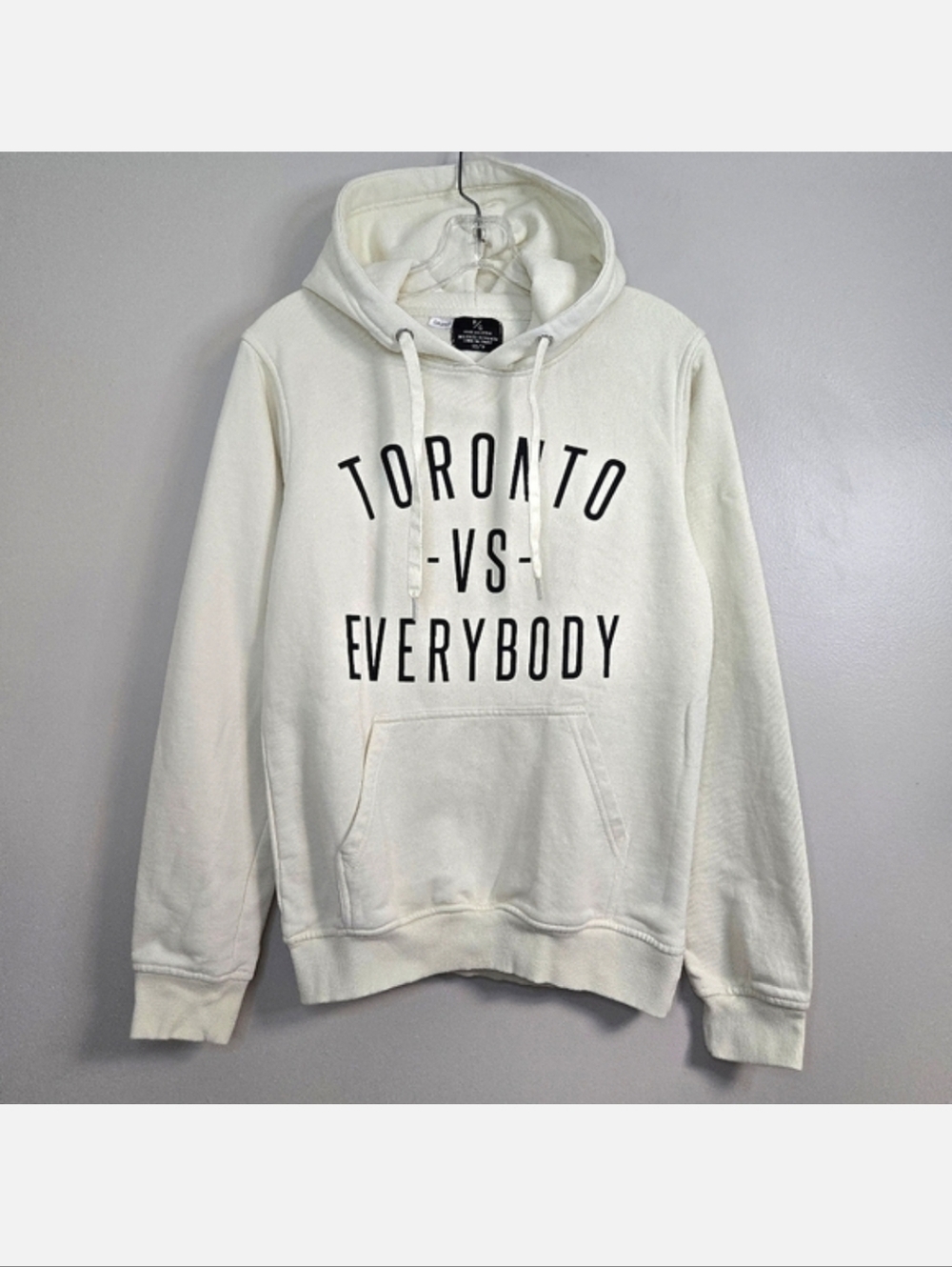 🇨🇦 Peace Collective TORONTO -VS- EVERYBODY Cream Hoodie, Size XS ~ Like New